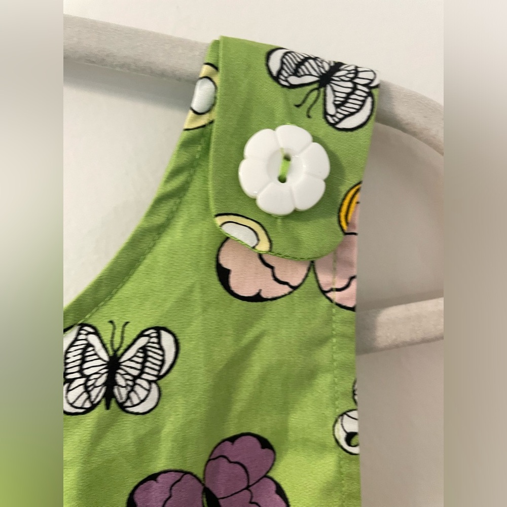 NWT ModCloth Light Of Day Green Butterfly Jumpsuit Size 6 Happy Clothes - Picture 6 of 9